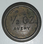 Antique Avery Scales 1/2 Oz Solid Brass Metal Weight H28