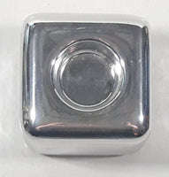 Cube Shape Chrome 3" Tall Ceramic Tea Light Candle Holder