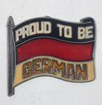 Vintage Proud To Be German 3 1/4" x 3 1/2" Leaded Sun Catcher Stained Glass Flag