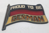 Vintage Proud To Be German 3 1/4" x 3 1/2" Leaded Sun Catcher Stained Glass Flag