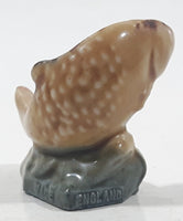Vintage Wade England Red Rose Tea Jumping Trout Fish Miniature 1 1/8" Tall Figurine
