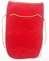 Vintage Order of Merit Red Velvet Pull String Bottle Bag