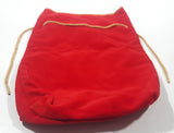 Vintage Order of Merit Red Velvet Pull String Bottle Bag