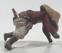 Rare Unique Vintage Mexico Presiden Cola Man with Bottle in His Back Pocket 3" Long Clay Figurine Pencil Holder