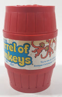 Vintage 1989 Milton Bradley Coleco No. 83120 Barrel of Monkey's 14 Red Plastic Toy Monkeys in a Barrel