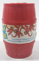 Vintage 1989 Milton Bradley Coleco No. 83120 Barrel of Monkey's 14 Red Plastic Toy Monkeys in a Barrel