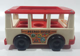 Vintage 1969 Fisher Price 141 Mini Bus 6 1/4" Long Plastic Toy Car Vehicle