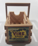 Vintage Vineland Canners Limited Vineland, Ont Vine Brand Sanitary Canned 10 1/2" Long Wood Crate with Handle