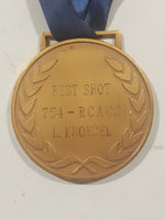 Vintage 1977 Strathcona Trust Shoot Best Shot 754 - RCACS L. Knoesel Brass Medal Award with Blue Ribbon
