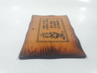Vintage Once A King Always A King But Once A Knight Is Enough 5 1/4" x 7 3/4" Wood Wall Plaque