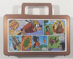 Vintage Whirley Disney's Cook'd Up Comics Brown Plastic Pencil Case