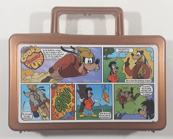Vintage Whirley Disney's Cook'd Up Comics Brown Plastic Pencil Case