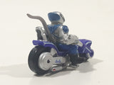 1993 Galoob Micro Machines Biker Mice From Mars Motorcycle Silver Blue Miniature Die Cast Toy Vehicle