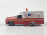 RealToy F.D. N.Y, Ambulance White and Red Die Cast Toy Car Vehicle