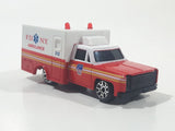 RealToy F.D. N.Y, Ambulance White and Red Die Cast Toy Car Vehicle