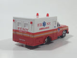 RealToy F.D. N.Y, Ambulance White and Red Die Cast Toy Car Vehicle