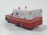 RealToy F.D. N.Y, Ambulance White and Red Die Cast Toy Car Vehicle