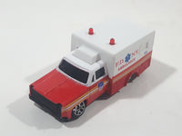 RealToy F.D. N.Y, Ambulance White and Red Die Cast Toy Car Vehicle