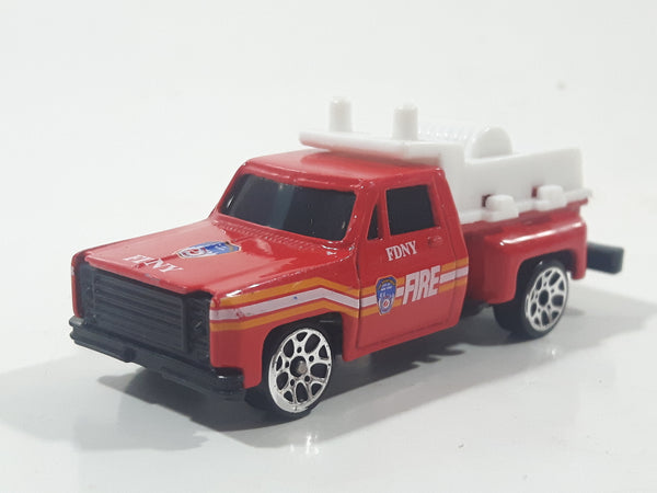 RealToy F.D. N.Y. Stepside Truck Red and White Die Cast Toy Car Vehicle