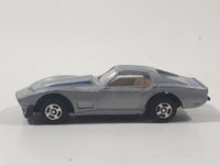 Soma Super Wheels 1973 Chevrolet Corvette Silver Die Cast Toy Car Vehicle