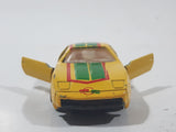 Soma Super Wheels Corvette C4 Yellow Die Cast Toy Car Vehicle with Opening Doors