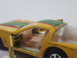 Soma Super Wheels Corvette C4 Yellow Die Cast Toy Car Vehicle with Opening Doors