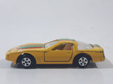 Soma Super Wheels Corvette C4 Yellow Die Cast Toy Car Vehicle with Opening Doors