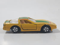 Soma Super Wheels Corvette C4 Yellow Die Cast Toy Car Vehicle with Opening Doors