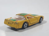 Soma Super Wheels Corvette C4 Yellow Die Cast Toy Car Vehicle with Opening Doors