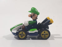 2019 Hot Wheels Mario Kart Standard Kart Luigi White and Green Die Cast Toy Race Car Vehicle