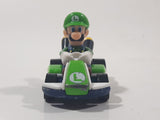 2019 Hot Wheels Mario Kart Standard Kart Luigi White and Green Die Cast Toy Race Car Vehicle
