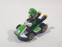 2019 Hot Wheels Mario Kart Standard Kart Luigi White and Green Die Cast Toy Race Car Vehicle