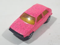 1992 Hot Wheels Volkswagen Golf Hot Pink Glitter Die Cast Toy Car Vehicle