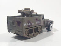 Vintage Zee Toys Zylmex Armored Half Truck T431 U.S.A. 8804 8A-43 Troop Carrier Dark Green Die Cast Toy Car Military Vehicle