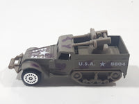 Vintage Zee Toys Zylmex Armored Half Truck T431 U.S.A. 8804 8A-43 Troop Carrier Dark Green Die Cast Toy Car Military Vehicle