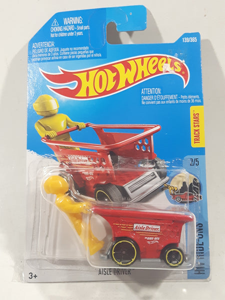 2017 Hot Wheels Track Stars HW Ride-Ons Aisle Driver Red Die Cast Toy Car Vehicle New in Package NOT SEALED