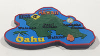 Oahu Hawaii 2 3/8" x 3 1/2" Rubber Fridge Magnet