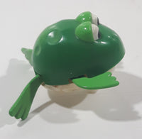 Green Frog Wind Up 2" Long Plastic Toy Figure