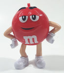2017 Mars M&M's Red Character 4 1/4" Tall Plastic Toy Figure Dispenser