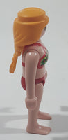 Geobra Playmobil Woman in Red Bikini Swim Suit 2 3/4" Tall Toy Figure