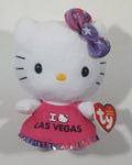 2016 Ty Beanie Babies Sanrio Hello Kitty I Love Las Vegas 6" Tall Toy Stuffed Plush Character New with Tags