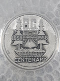 Vintage Sigg Switzerland 1858 to 1958 B.C. British Columbia Centenary 5 1/2" Aluminum Metal Ash Tray