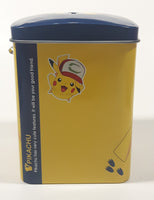 Rare 1997 Nintendo Pokemon 2.0 The Movie Jiwoo's Pikachu 4 3/4" Tall Tin Metal Coin Bank