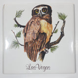 Vintage Las Vegas Owl Themed 6" x 6" Ceramic Tile Trivet