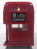 EPL Best of British Famous Red Bus Route Master Double Decker Bus 6 1/2" Long Plastic Coin Bank
