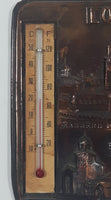 Vintage Hollywood Los Angeles Copper Metal 4 1/4" x 4 3/4" Wall Thermometer