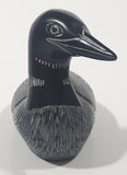 Vintage Boma Loon Bird 5 1/4" Long Carved Black Stone Sculpture Made in Canada