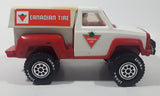 Rare Vintage Tonka Canadian Tire Pickup Truck with Box Cap and Driver 9 1/4" Long Pressed Steel and Plastic Toy Car Vehicle