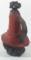 Vintage Dieter Steinmann Beer Old Man with Red Hat 8 1/4" Tall Cork Top Glass Bottle