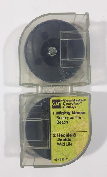 Vintage GAF View-Master Double-Vue Cartridge Picture Viewer Mighty Mouse Beauty on the Beach and Heckle & Jeckle Wild Life